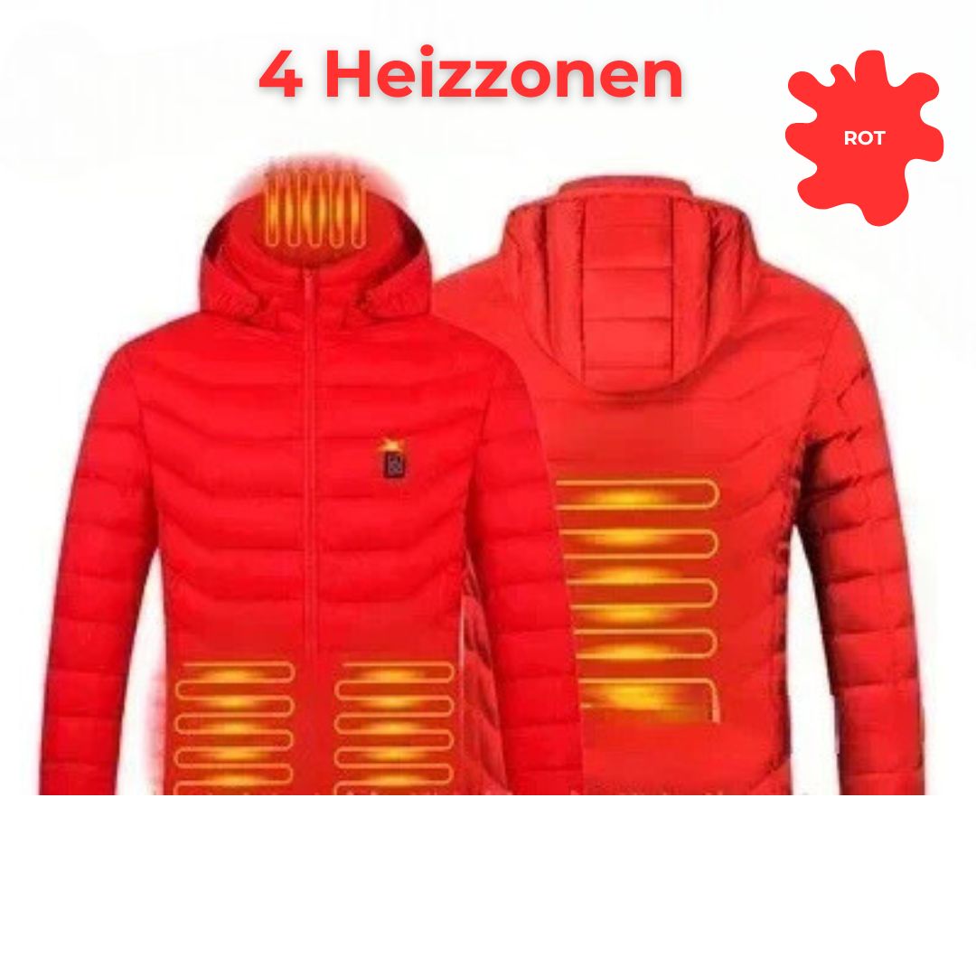 Beheizbare Jacke in Rot Unisex