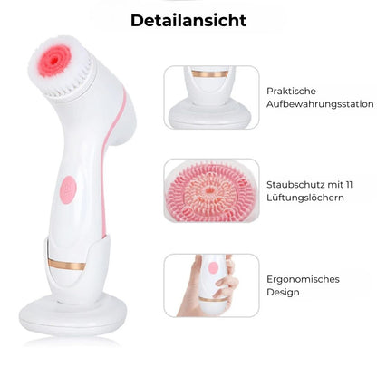 Detailansicht der Reinigungsbürste (pink)