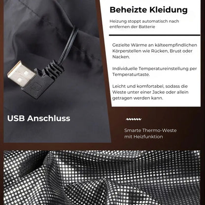 Heizweste mit USB-Anschluss für Powerbank